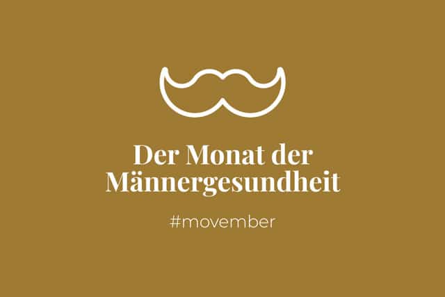 Schnurrbart Aktion im Movember für die Männergesundheit